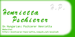 henrietta pschierer business card